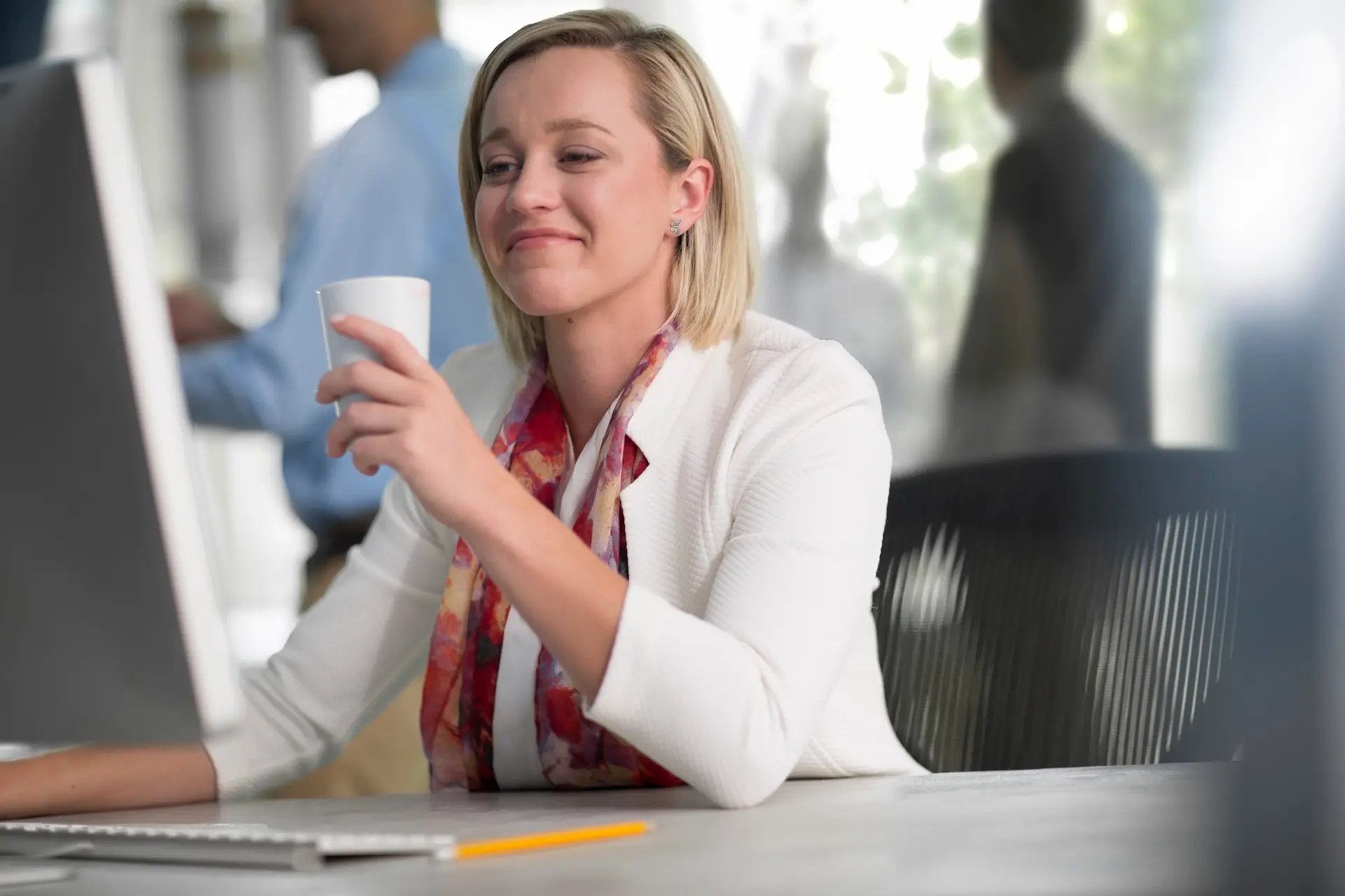 a woman with a laptop